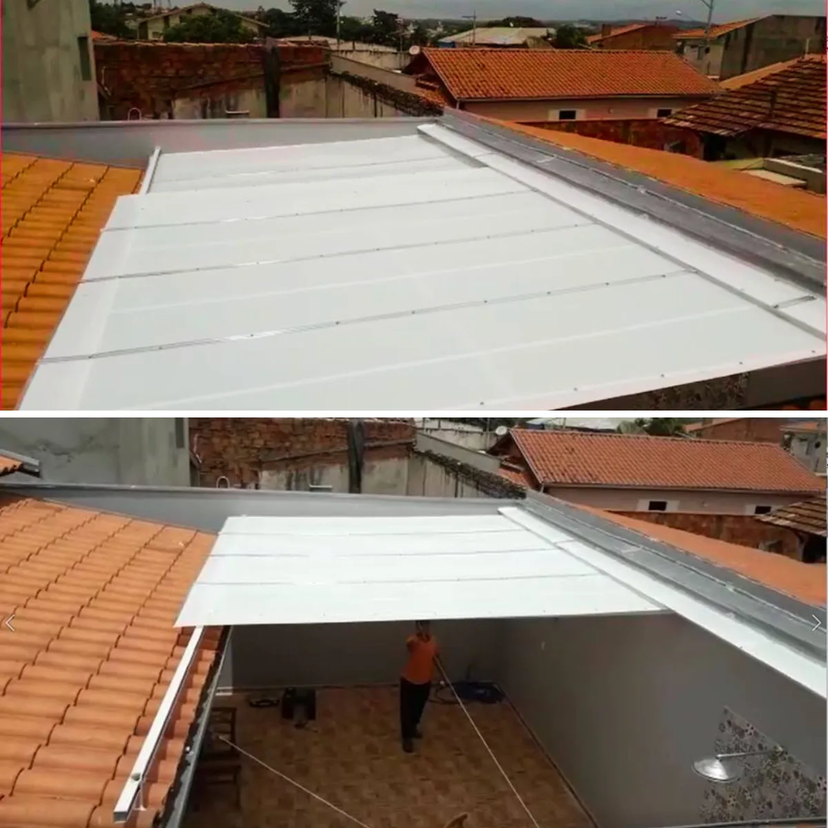 Reforma de Toldos e Coberturas em Do Apache, Cotia SP Reforma de Toldos e Coberturas em Do Apache, Cotia SP — Cobertura com estrutura metálica reforçada